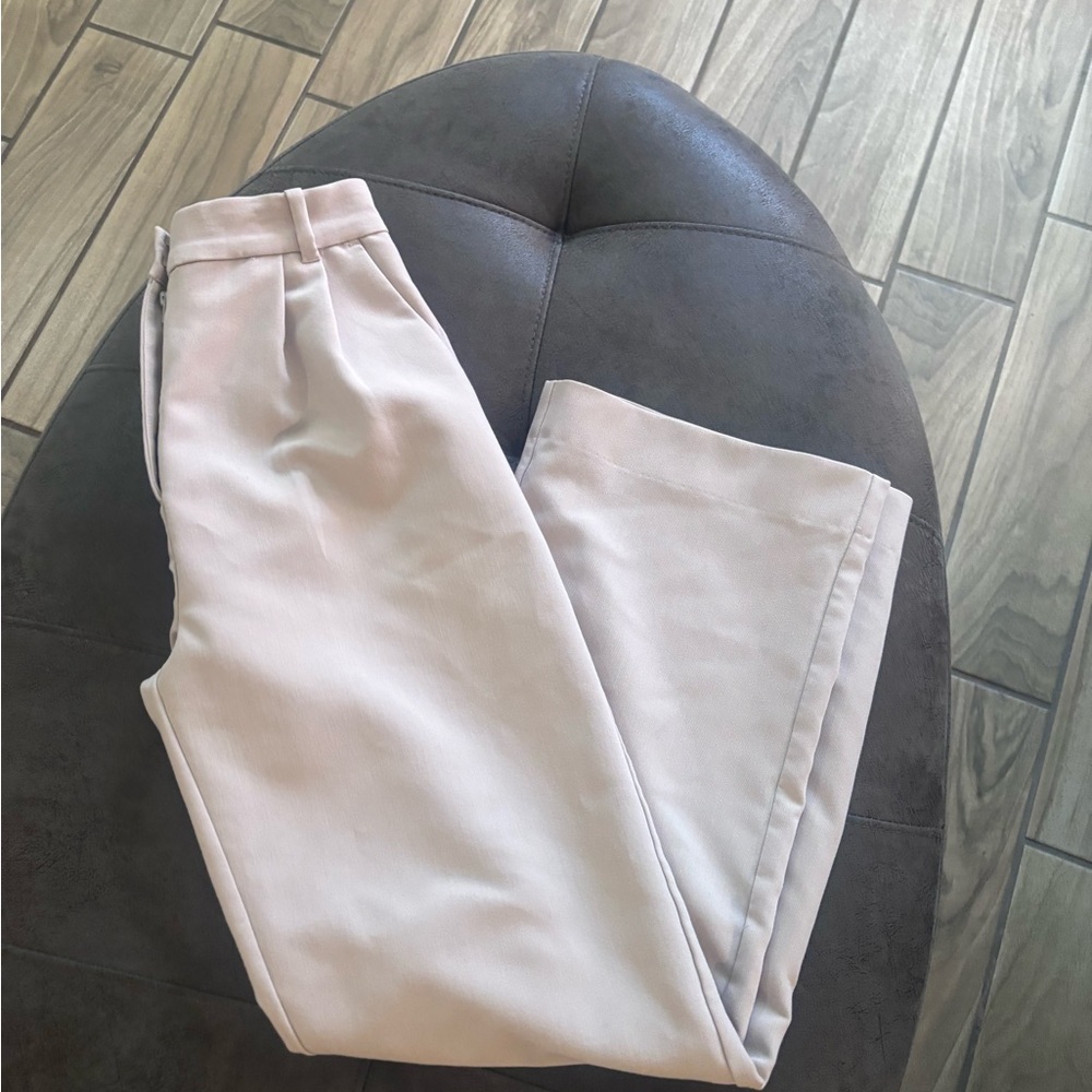 Abercrombie & Fitch Cream Wide Leg tailored
